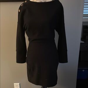 Dynamite Black Dolman Sleeve Sheath Dress